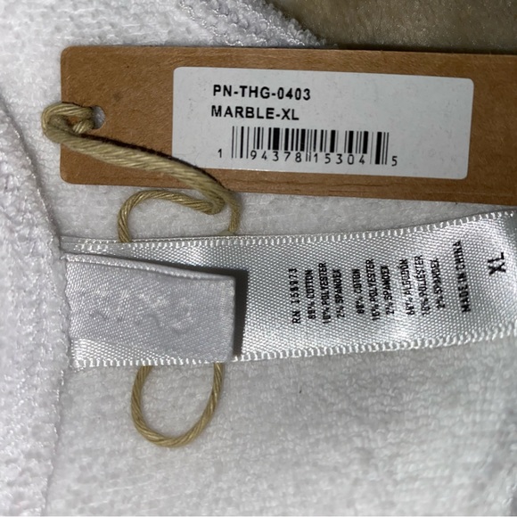 SKIMS LIMITED EDITION Terry Toweling Thong - XL - Marble (white) - Super RARE! - Picture 6 of 7